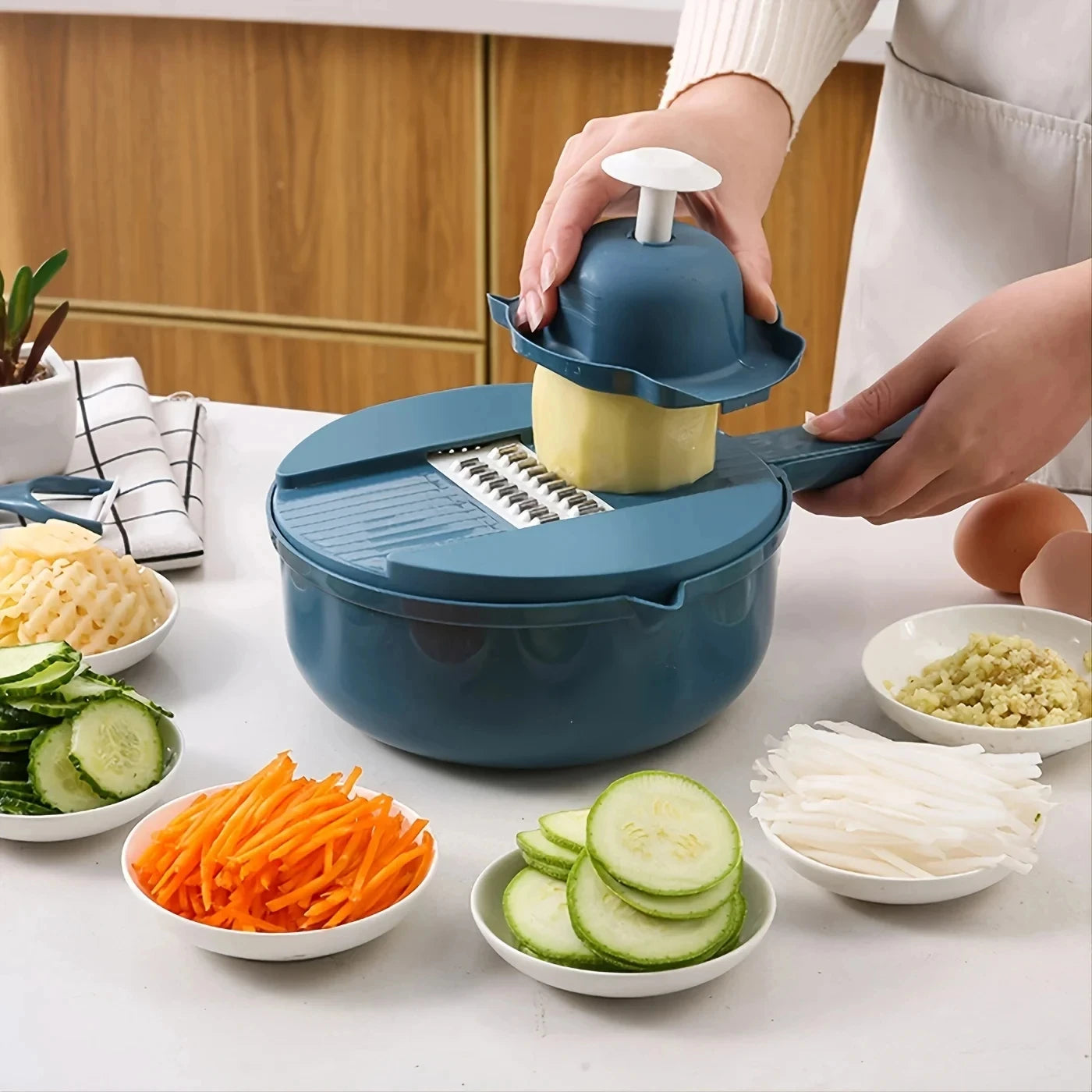 The 5.3 Qt Salad Spinner makes healthy meal prep faster and easier